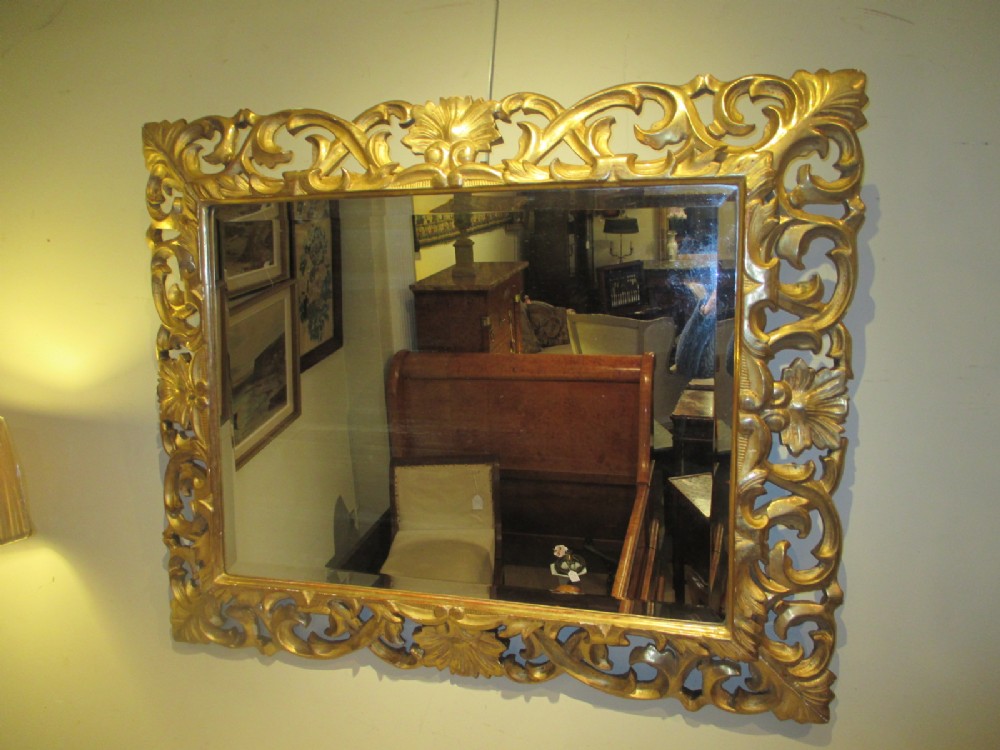 Gilt cushion mirror