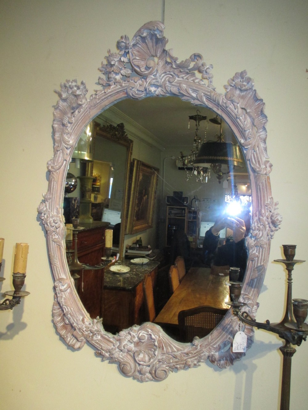 French oval mirror