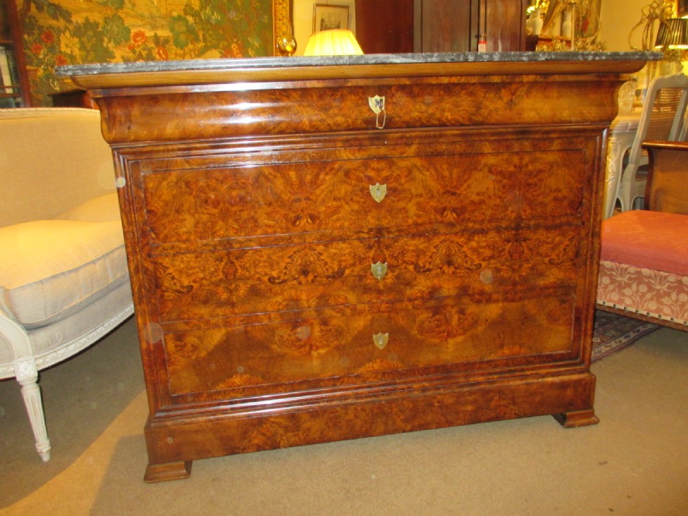 French Burr Walnut Commode