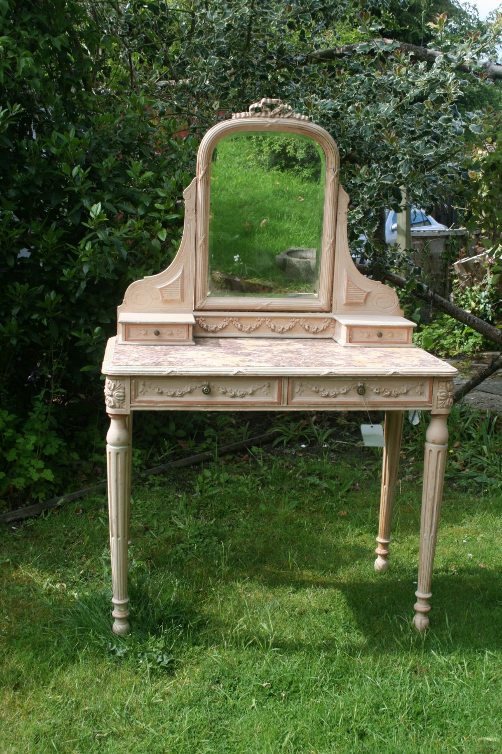 very pretty french painted dressing table 