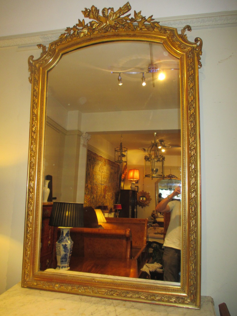 Large French Gilt Mirror