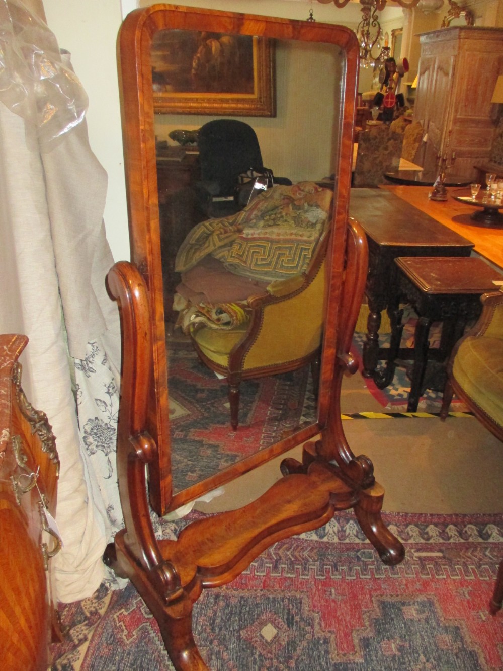 Mahogany Cheval mirror
