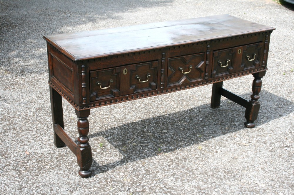 18th century oak dresser base 