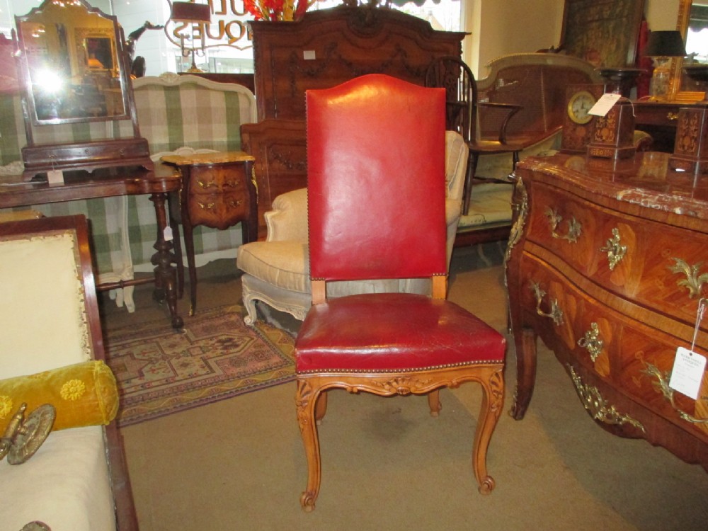 Set of Six leather Dining chairs