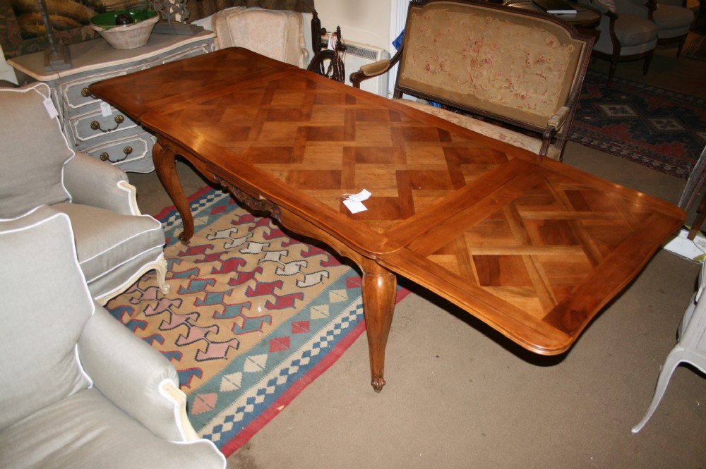 french walnut extending draw leaf table