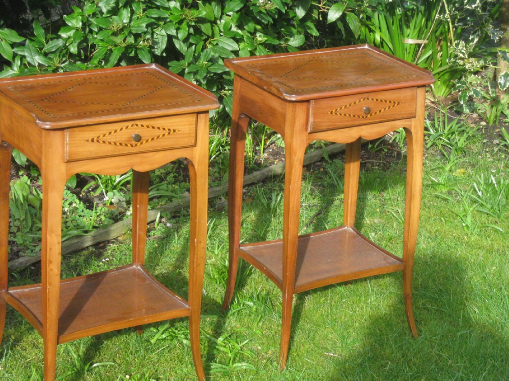Pair bedside cupboards  french