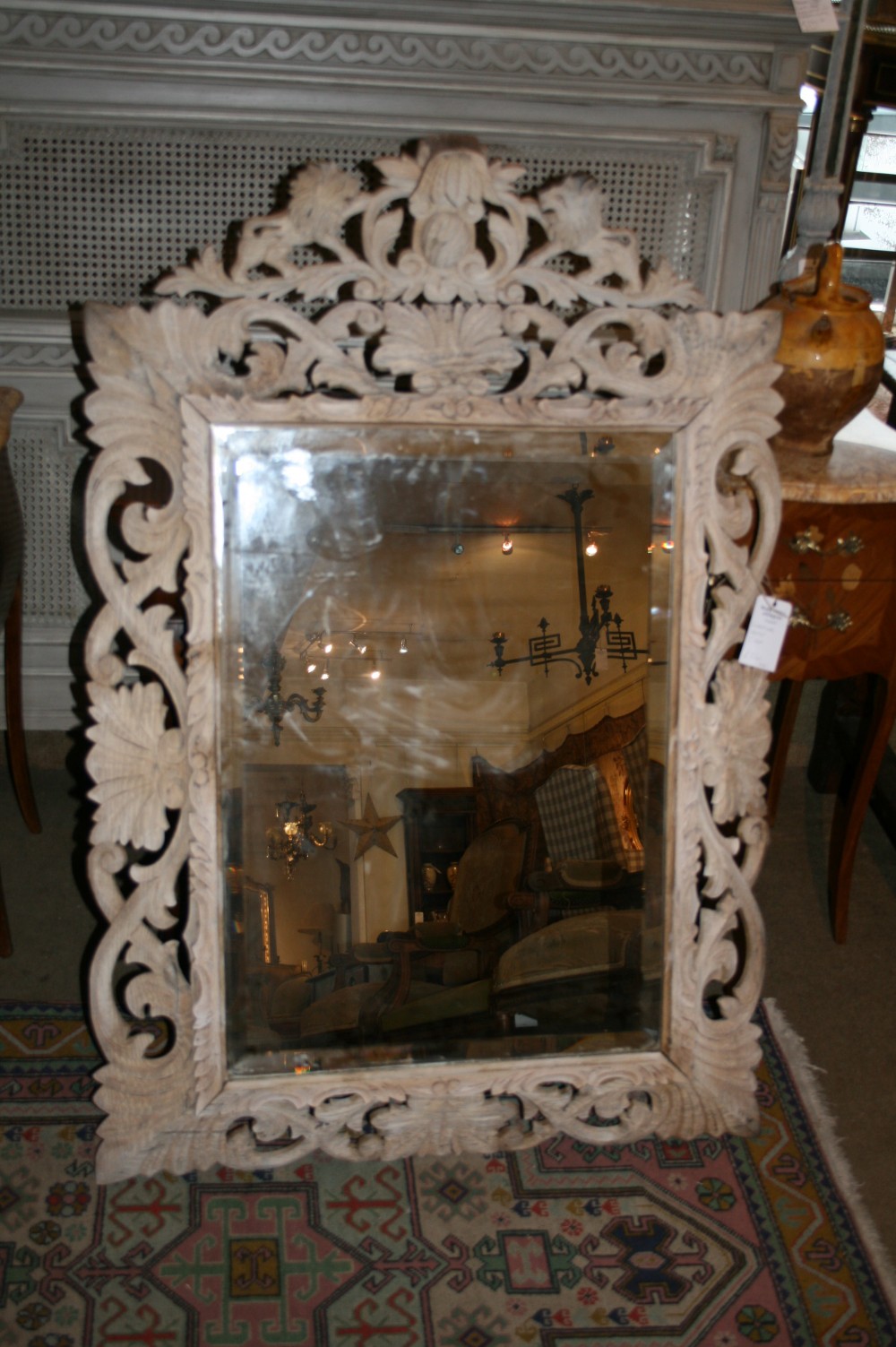 bleached oak mirror 