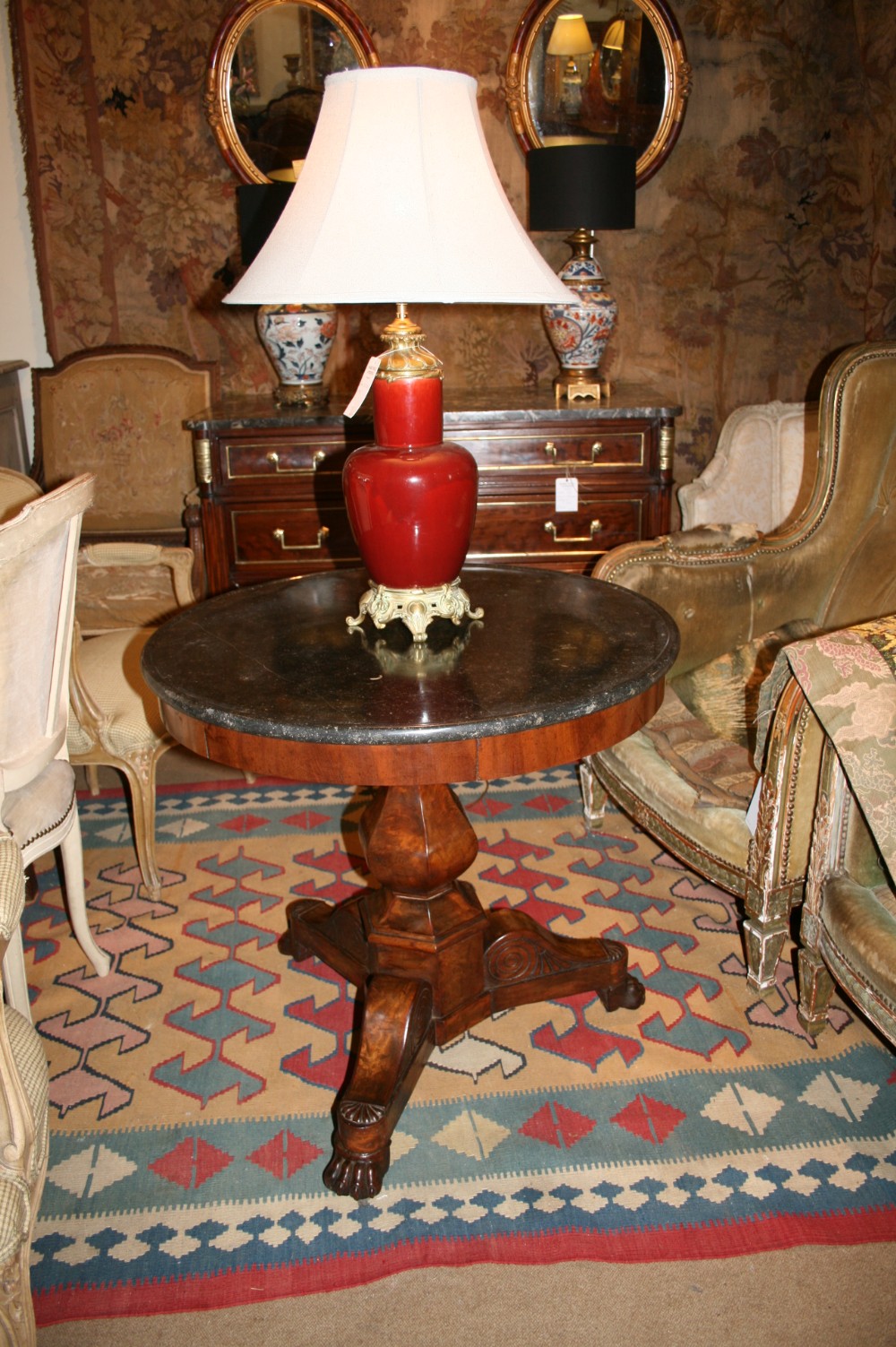 mahogany french center table