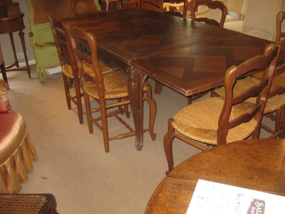 French Oak dining table.
