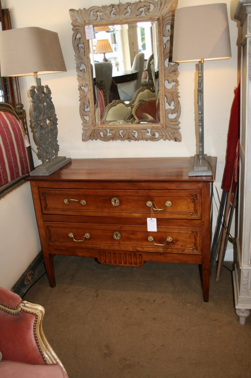 directoire period commode in cherry wood 