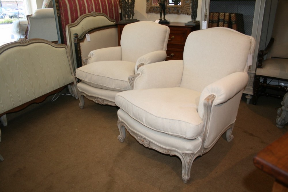 large pair of louis model armchairs 