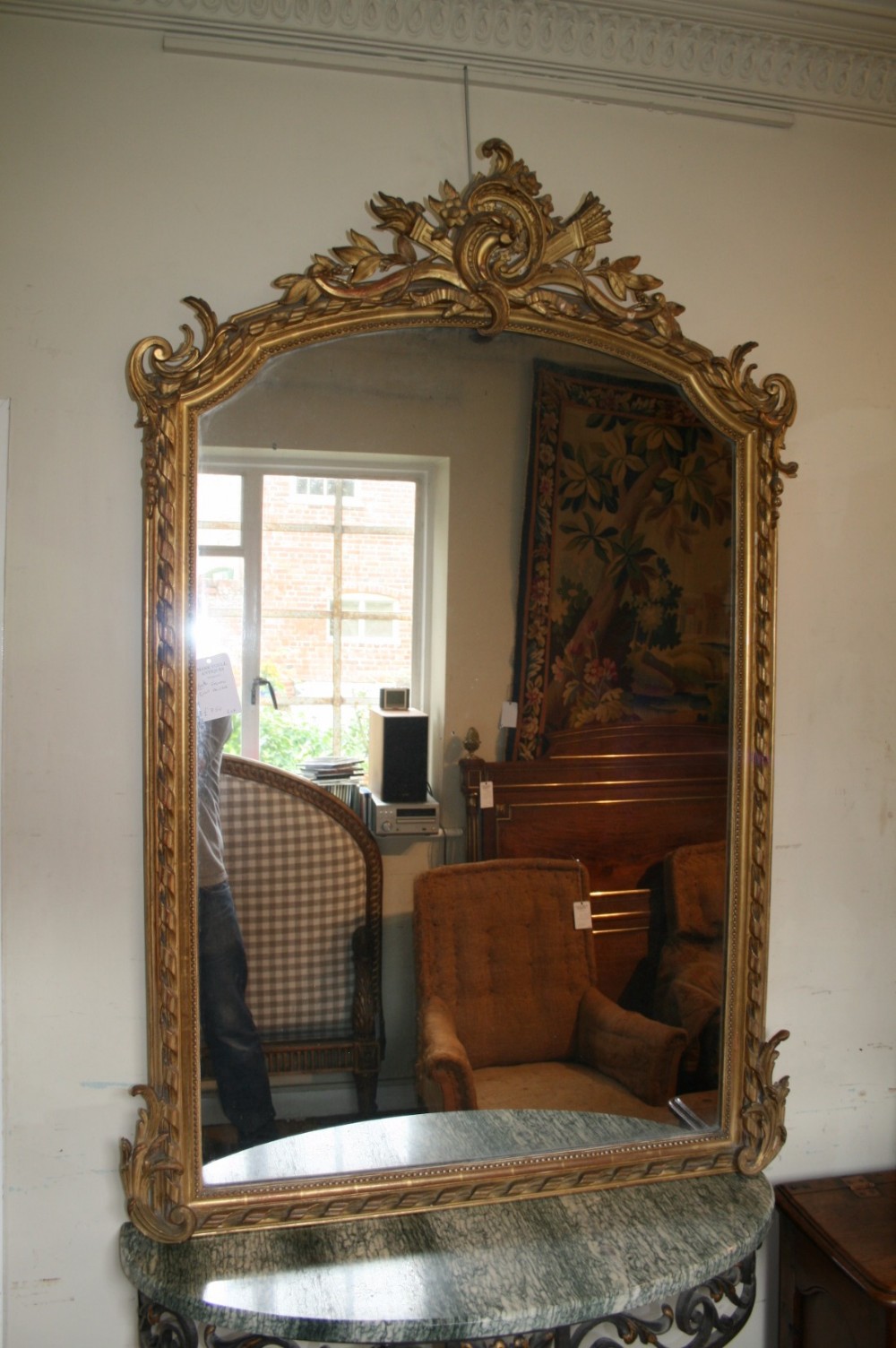 19th century french gilt mirror 