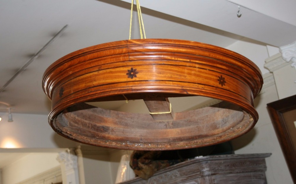 rare satinwood bed coronet (ciel de lit) 
