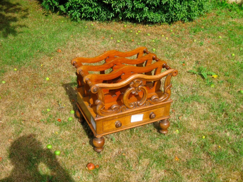 Victorian walnut Canterbury