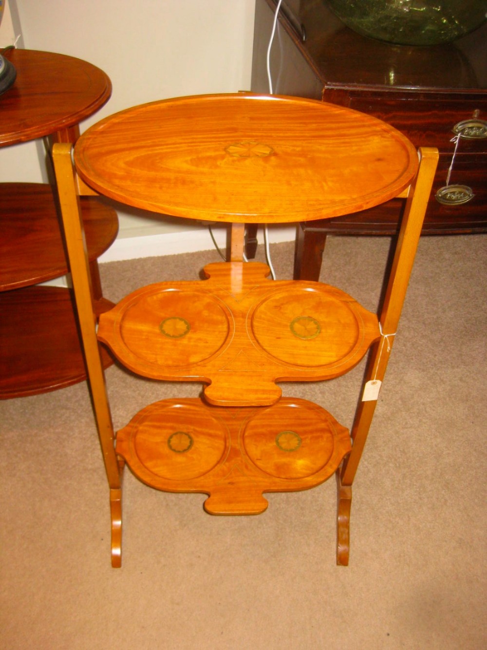 Satinwood cake stand 