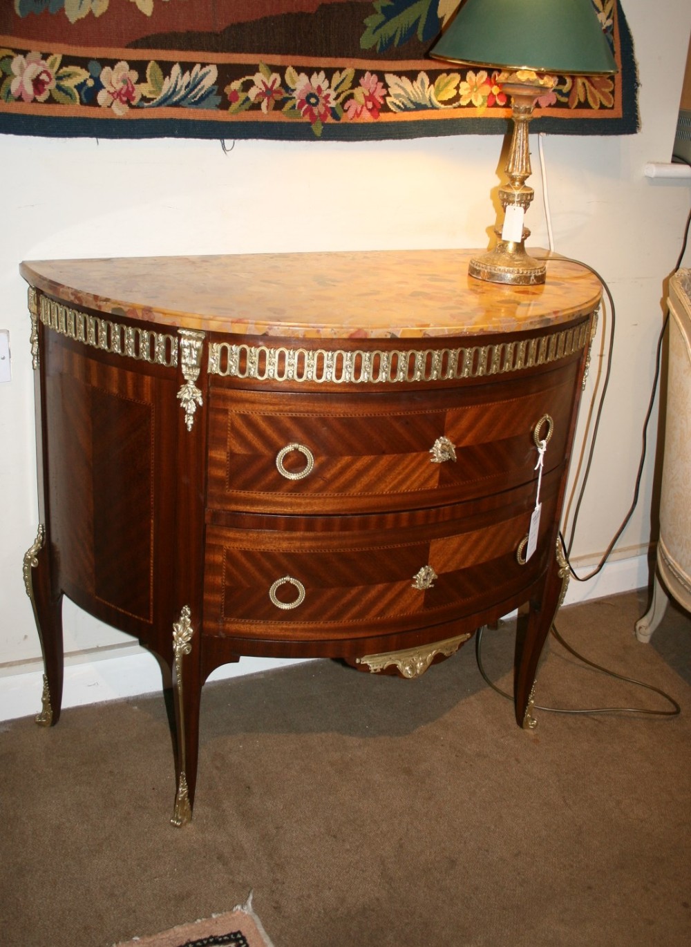 pretty demi lune commode 