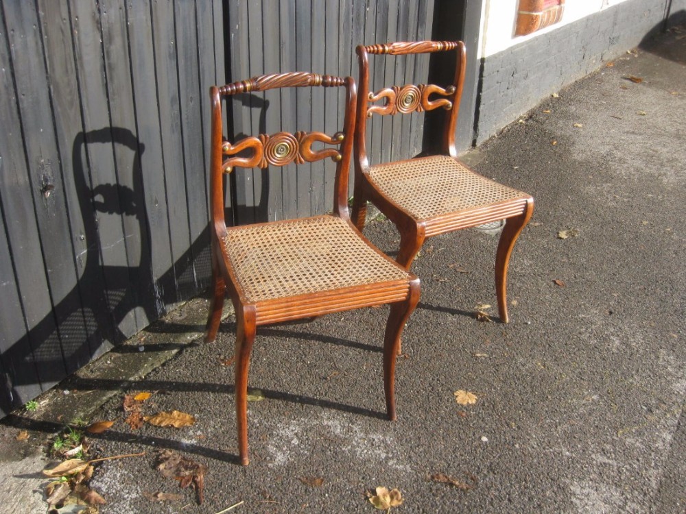 Pair of Regency dining chairs