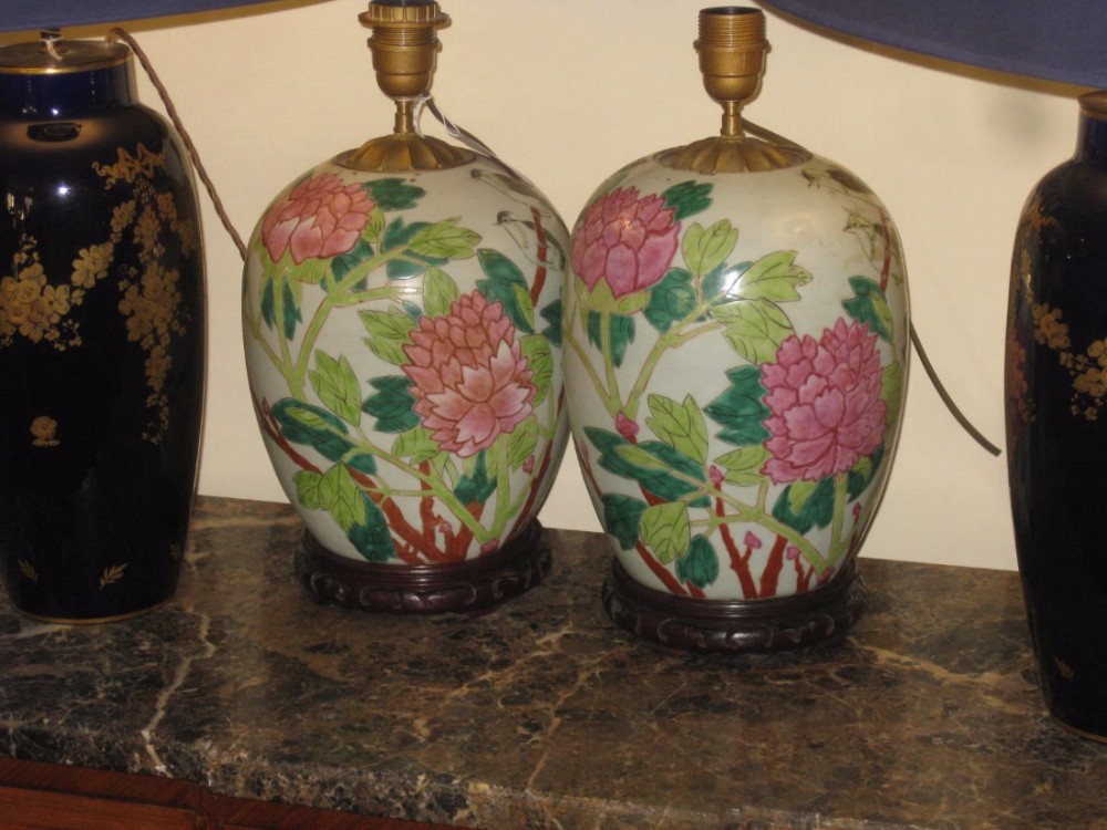 Pair of Oriental Vases ( Lamps)