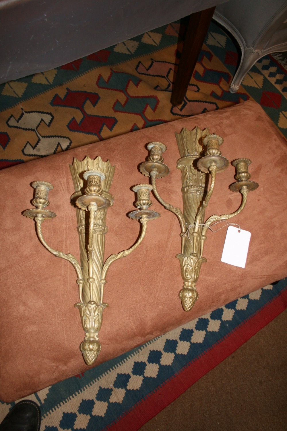 pair french wall lights 