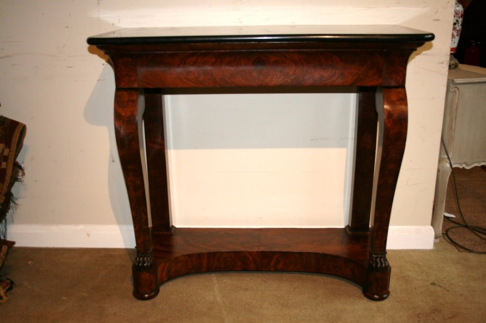 flame mahogany period console table