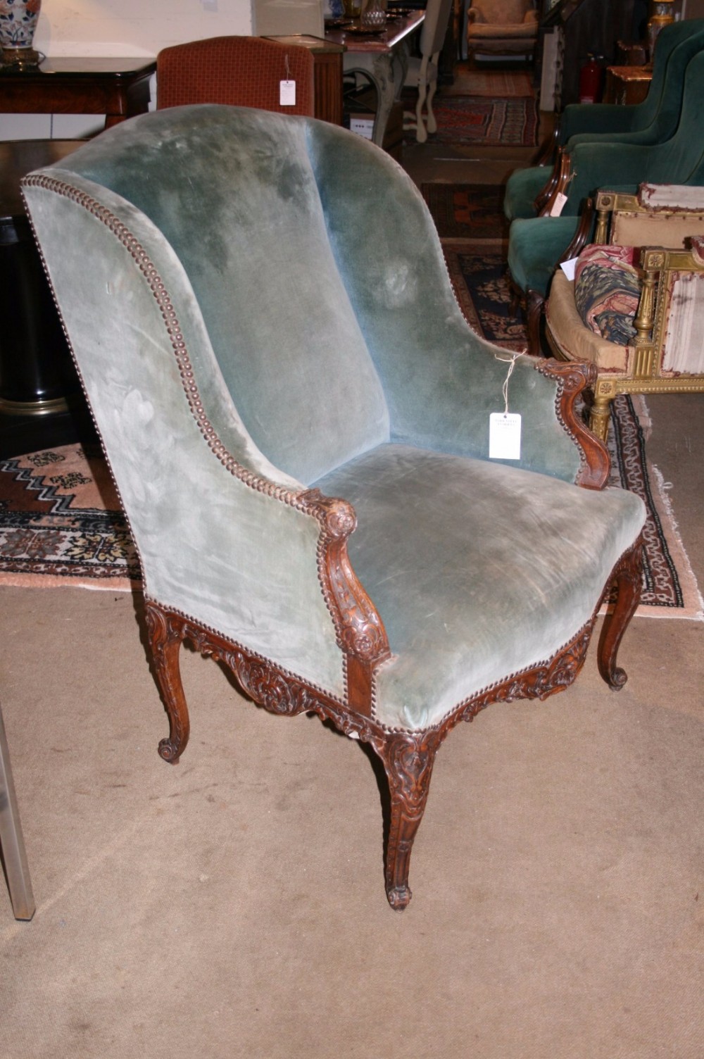 french walnut armchair