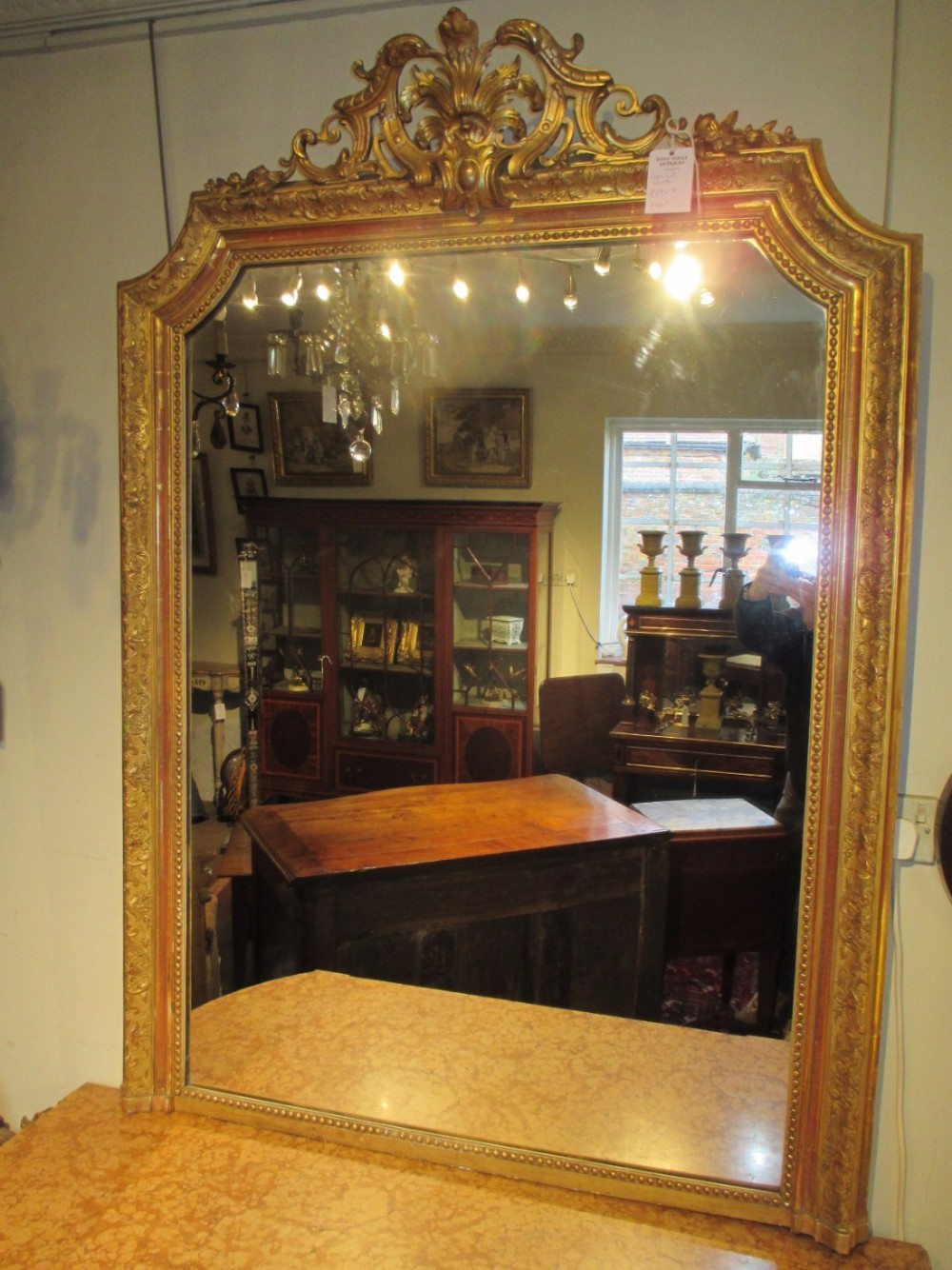 Large gilt mirror
