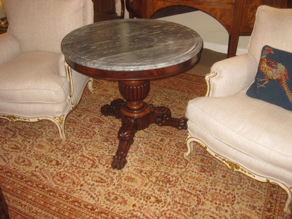 French Gueridon  with marble top