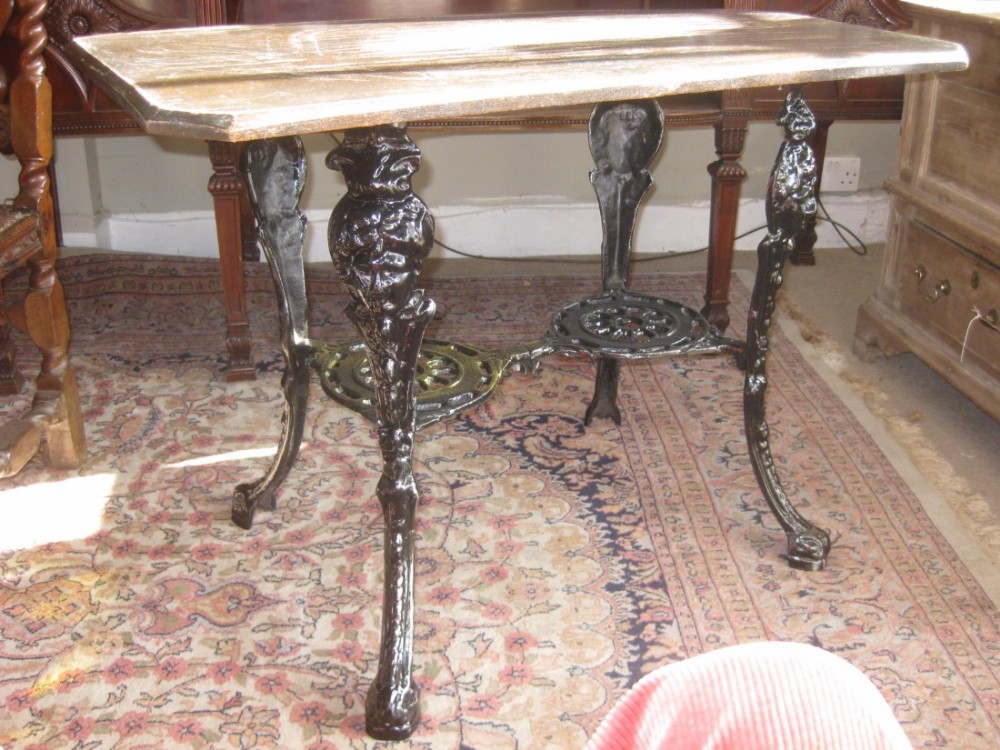 cast iron pub table