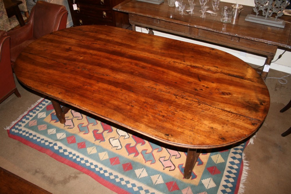 large walnut oval country table 