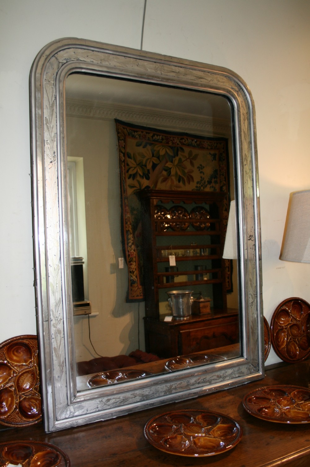 silver gilt mirror 