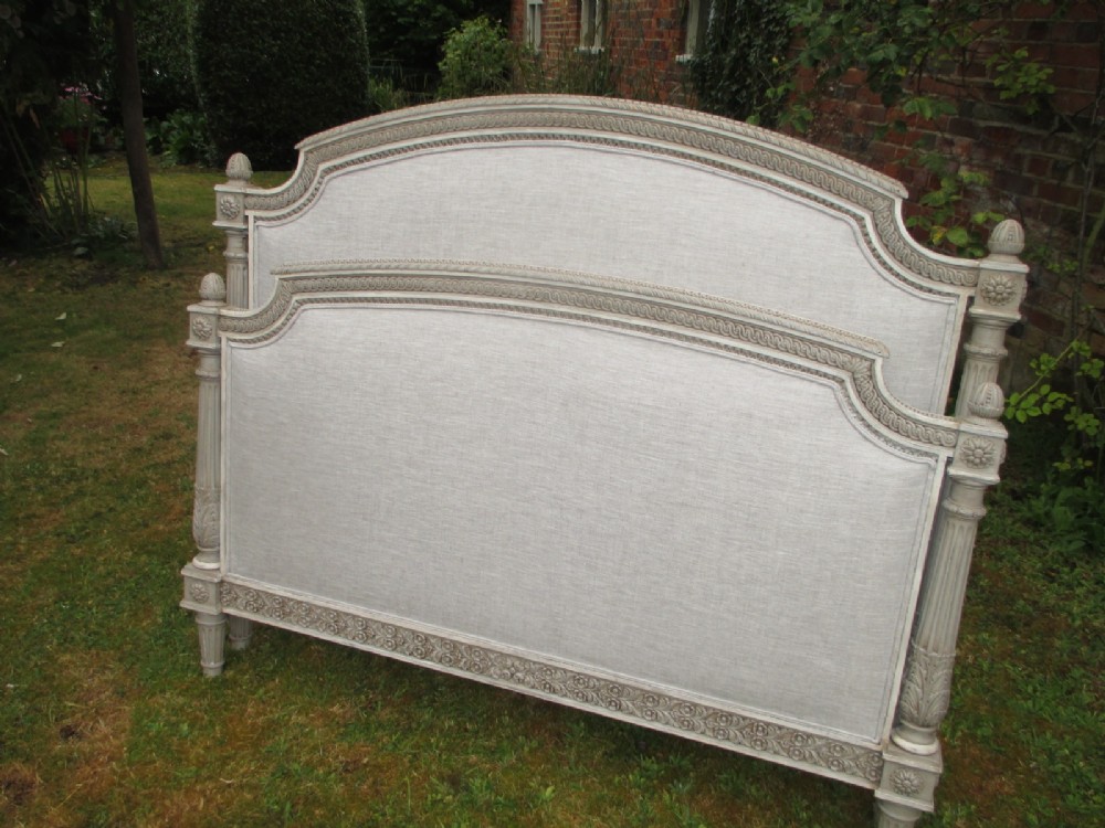 King size  Painted carved bed