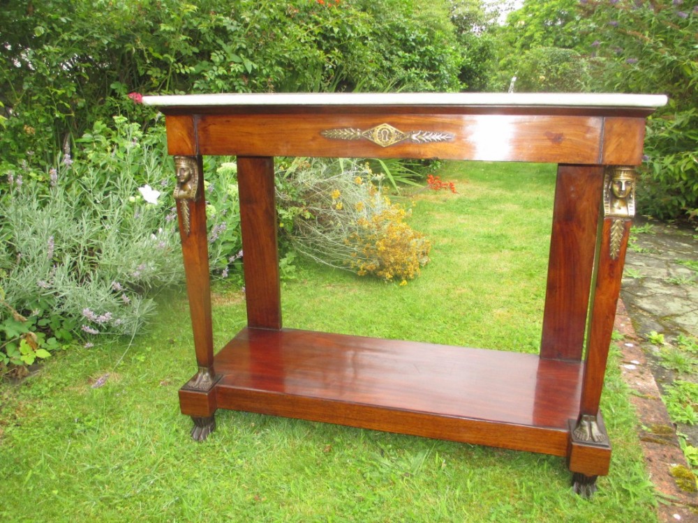 French Empire console table.