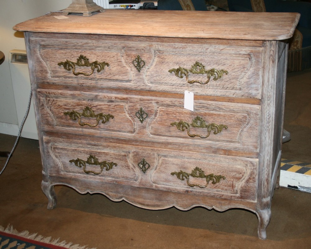 period limed oak commode 