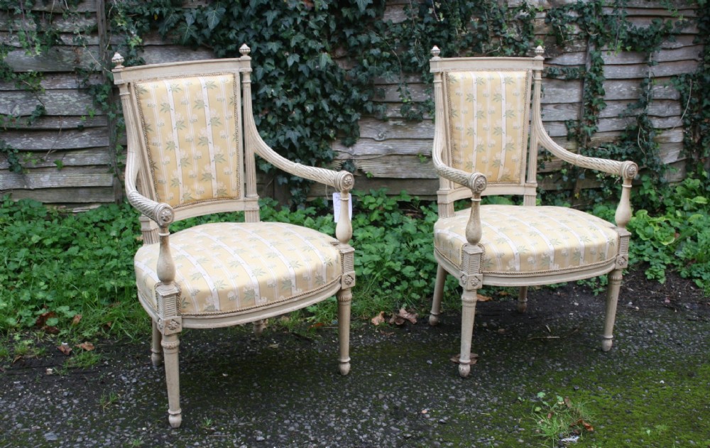 pretty pair of french Louis 16 style armchairs
