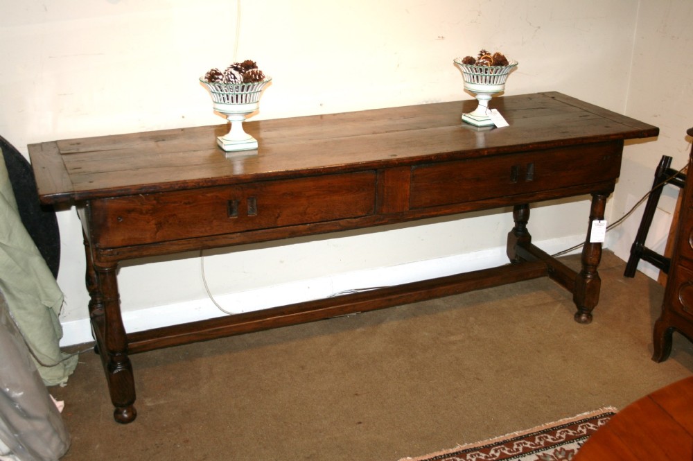 solid oak period serving table 