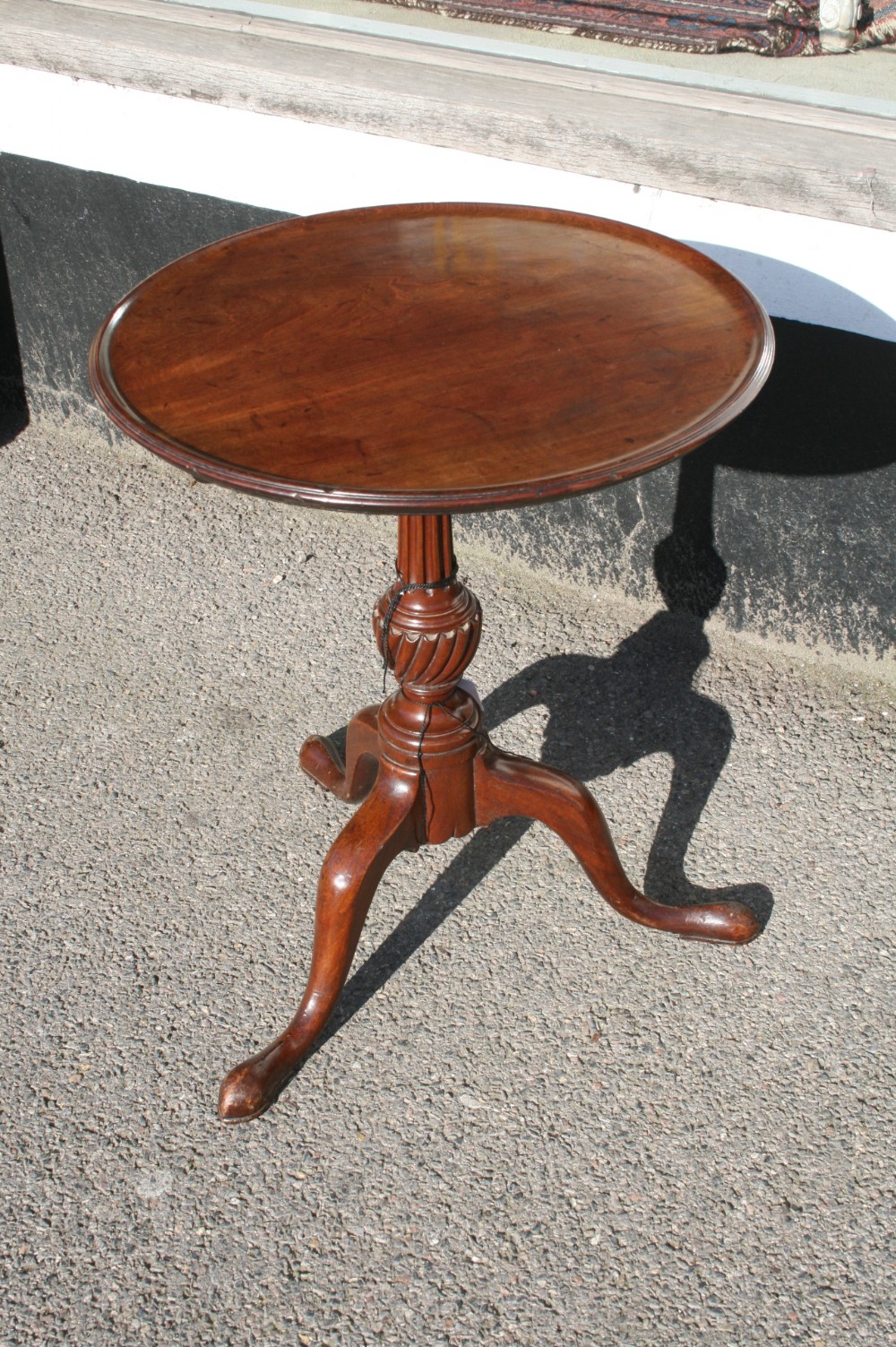 small mahogany tilt top table 