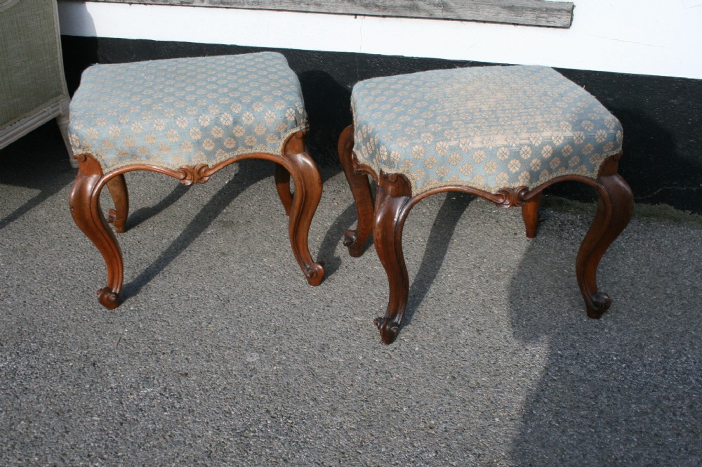Victorian pair of rosewood stools 