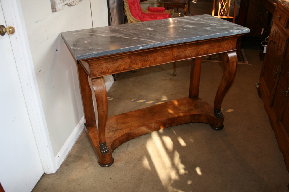 french walnut period console table 
