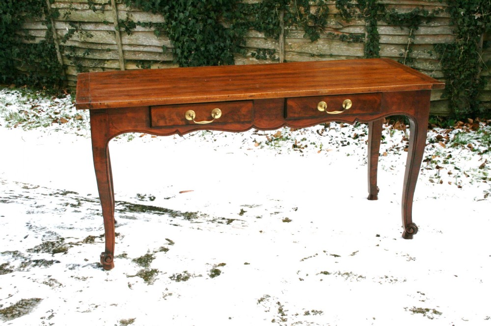 mahogany and fruit wood serving table 