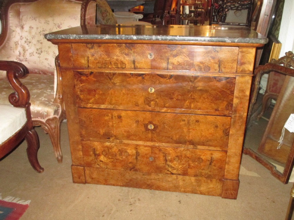 Small Burr Walnut Commode