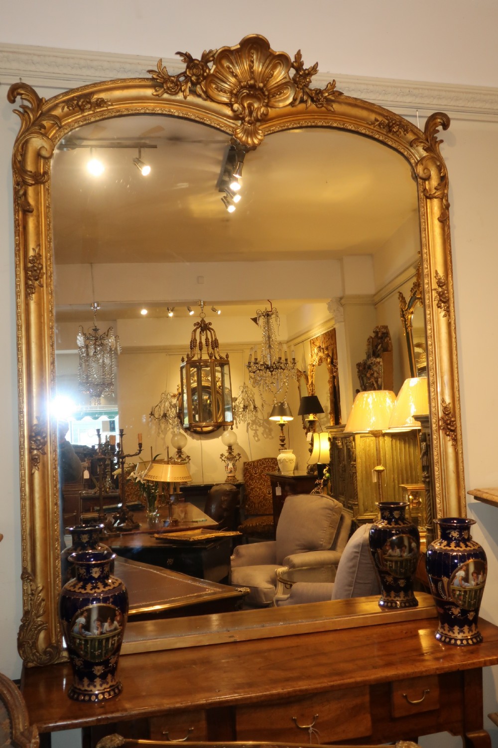 Very large gilt mirror View V