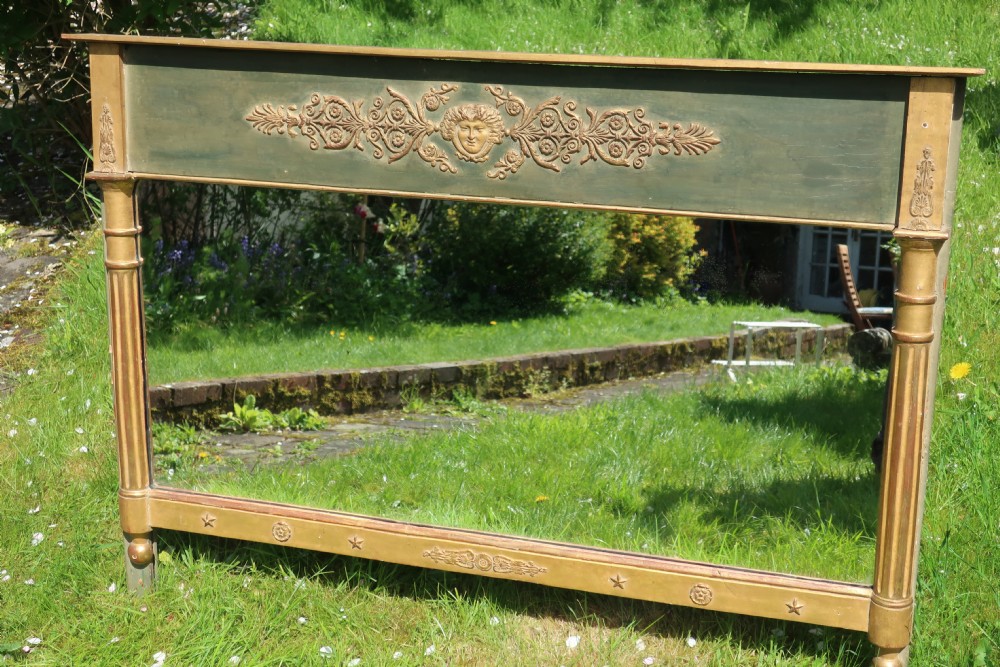 French painted landscape mirror
