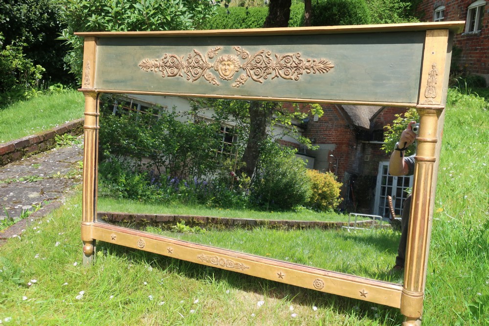 French painted landscape mirror View IV