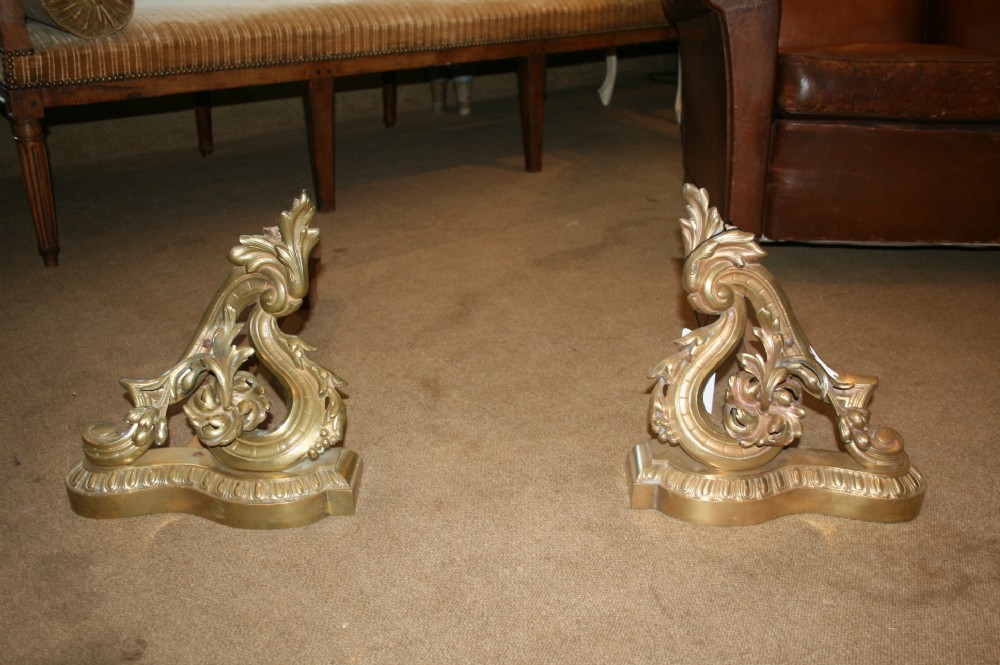 pair french fire dogs 
