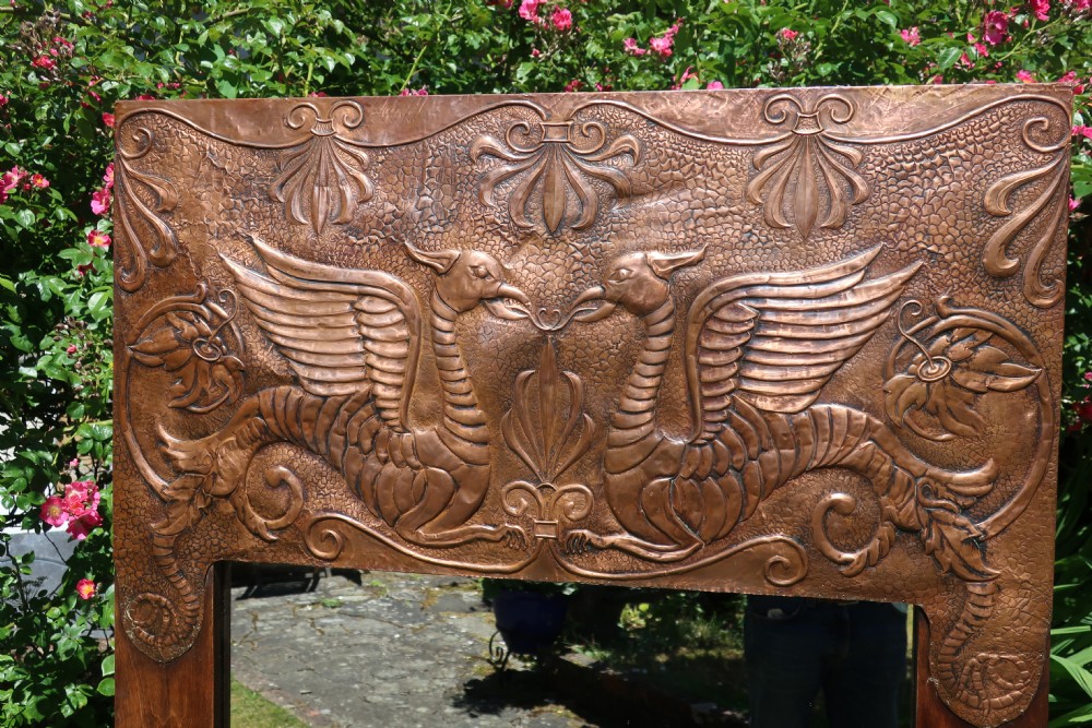Large Arts and Crafts Copper Mirror View II