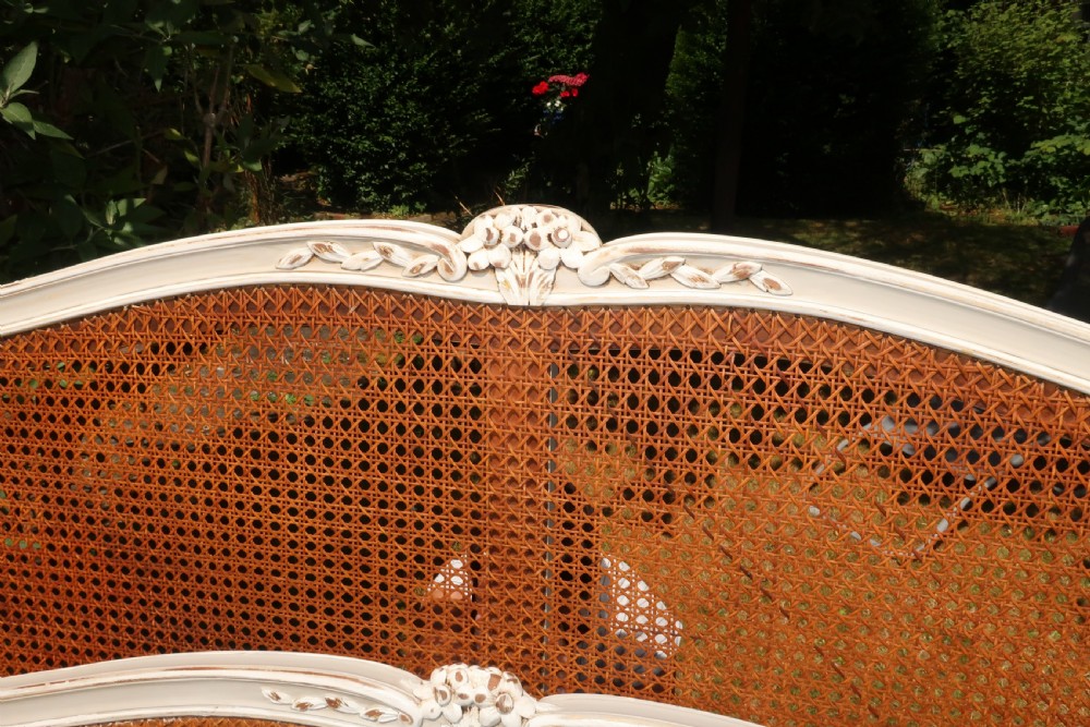 Kingsize painted cane bed View IV