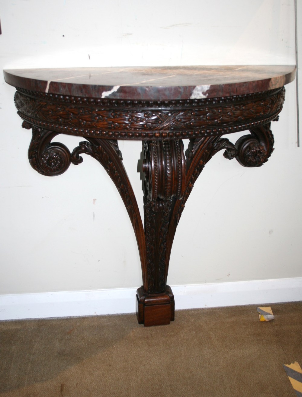 rare 18th century walnut console table 