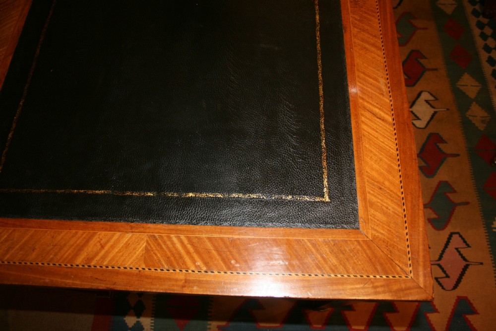 french king wood bureau plat writing table  View IV