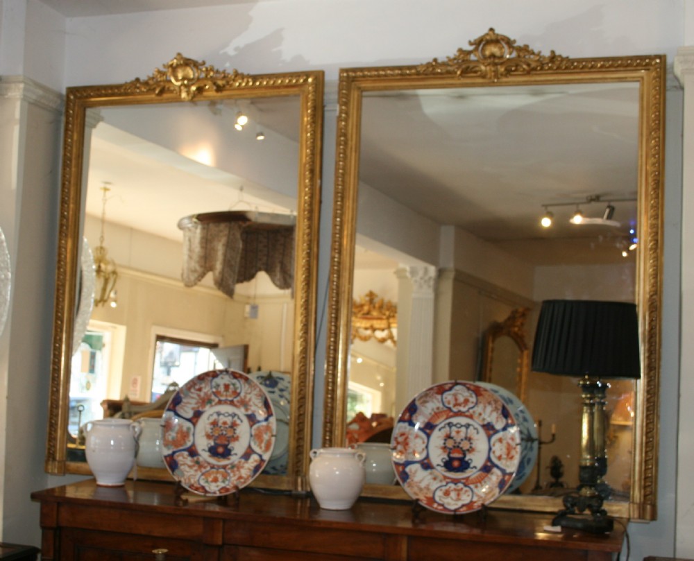 pair of french gilt mirrors 