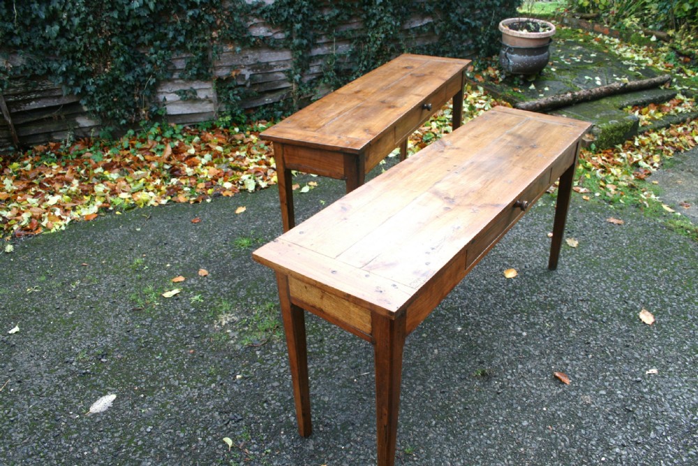 pair of cherry wood serving tables  View III